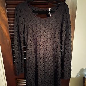 Long sleeve black free people dress